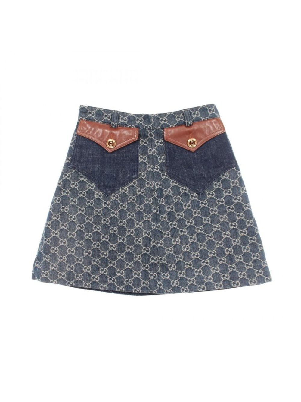 Gucci Skirt GG Jacquard Cotton Denim